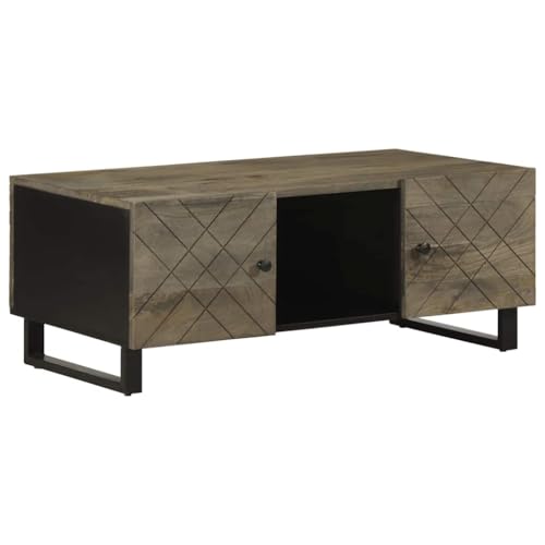 EMYRLXQW Mesas, mesas de acento, mesas de centro, mesa de café, mesa de café, color negro, 100 x 54 x 40 cm, mango de madera maciza