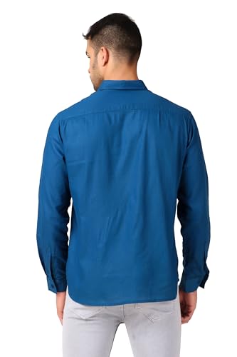 Image of Patrinus Pure Linen Mandarin Collar Full Sleeve Shirt