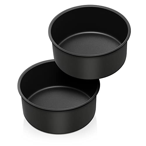 P&P CHEF 6 Inch Cake Pan, Nonstick Round Baking Layer Cake Pans Tins Set for Birthday Wedding...