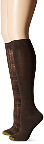 Gold Toe Women's Abigal Plaid Knee High Sock (Pack of 2)