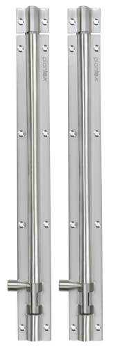 Image of Plantex Stainless Steel 12 inch Tower Bolt /Tower Bolt for Home,Offices Doors and Windows /Tower Bolt for Main Door /Door Latch /Kundi /Chitakini /Door Latch for Windows (Matt Finish, Pack of 2)