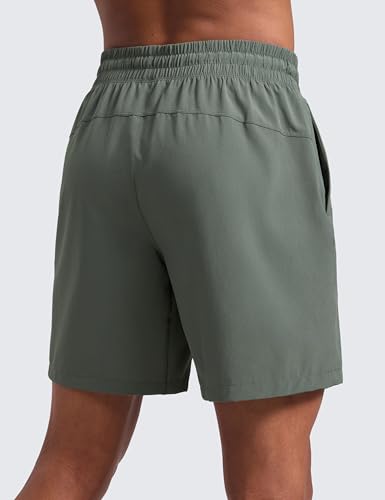 Image of CRZ YOGA Linerless Workout Shorts 7'' | Lightweight, Quick Dry, Running, Pockets, for Men