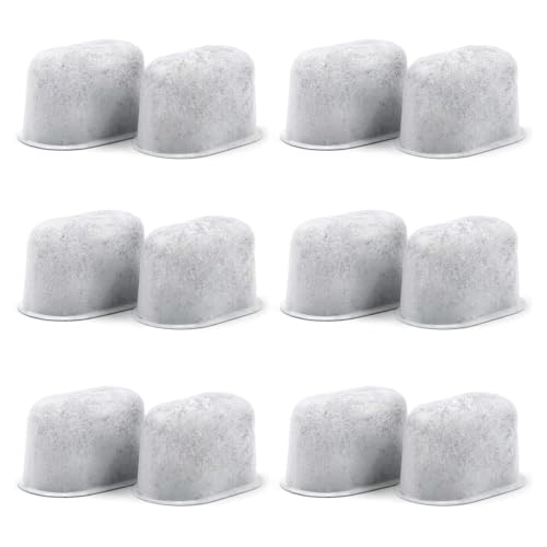 12 Pack Compatible Charcoal Water Filters by Vaytong- Replacement Water Filter Cartridges for K Classic 1.0 and 2.0 Coffee Makers - Enhance Coffee Taste and Quality