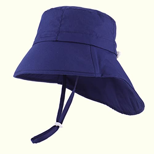 Kids Sun Hat for Boy Girl with Neck Flap Beach Hats Summer UV Protection Outdoor Bucket Hats Adjustable Cotton Hat2
