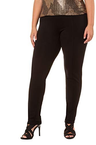 Preisvergleich Produktbild Ulla Popken Damen Schmale Hose, Schwarz (Schwarz 72551310), 44