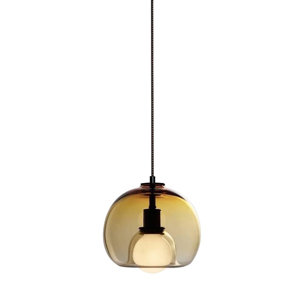 PLQWUJD Exquisite Chandelier Pendant Lights Kitchen Island Chandelier Amber Glass,Cluster Ceiling Lighting Fixture for Foyer Vintage Farmhouse Mini Hanging Lamp Living Room Bedroom Hallway