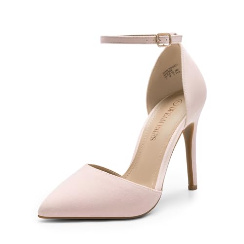 Image of DREAM PAIRS Women's High Stiletto Dress Heels Pumps | Closed Toe Pointed Toe Ankle Strap Dress Comfortable Pumps Shoes for Wedding Party Birthday Dancing