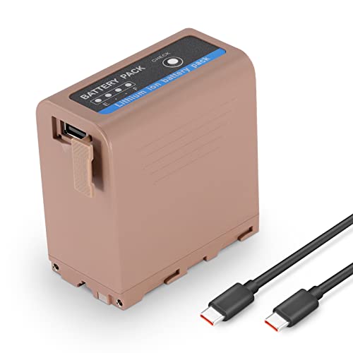 Neewer NP-F970 Replacement Battery 7800mAh, Rechargeable NP-F Battery Compatible with Sony NP-F550 750 950 970 with 20W Type C PD Fast Charging LED Indicators for Camcorder LED Light Monitor, TP-F970