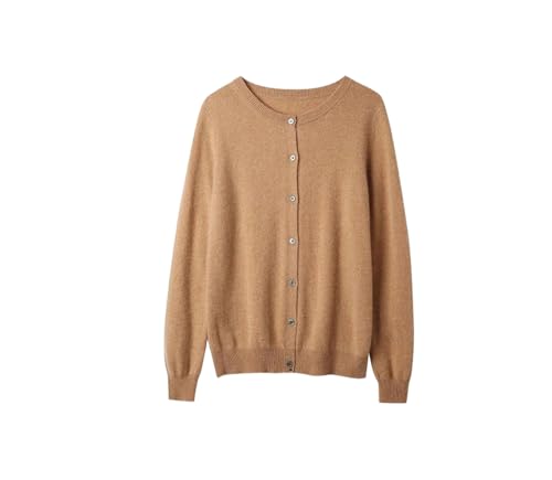 Suéter grueso de color sólido para mujer, cuello redondo, ajustado, frente abierto, 5, XXL