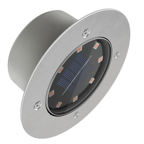 Lampe solaire de jardin 8 LED étanche en aluminium à allumage automatique autonome