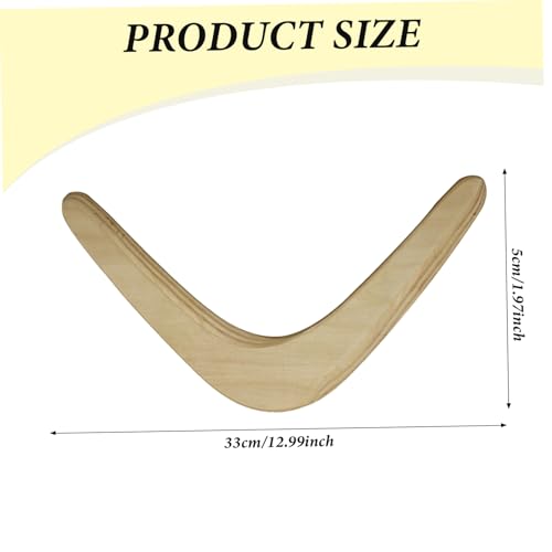Boomerang de madera en forma de V de 13x2 pulgadas para niños y adultos, juguete portátil para exteriores para césped, playa y camping miniatura 4