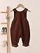 Happy Cherry Baby Girls Boys Corduroy Overall Casual Loose Bib Pants Jumpsuit Toddler Kids Cute Adjustable Straps Button Fashion Overall Romper with Pocket Brown 18-24 Months 2025