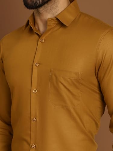 Image of Indian Needle Men's Solid Regular Fit Shirt