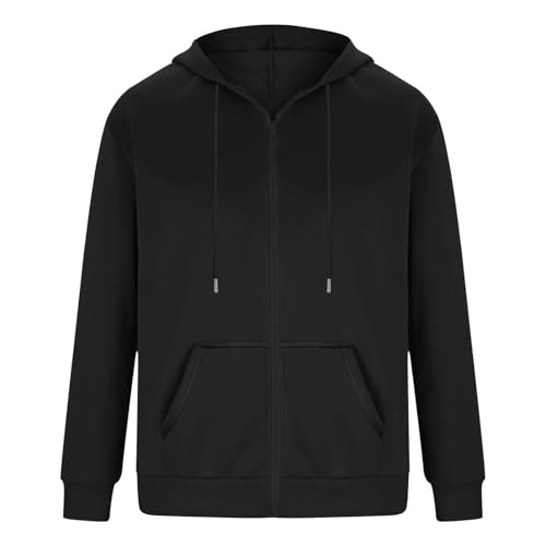Zip Up Hoodie Men Mens Full Zip Casual Fleece Hooded Drawstring Hoodies Pullover Sweatshirts Long Sleeve S-2XL3