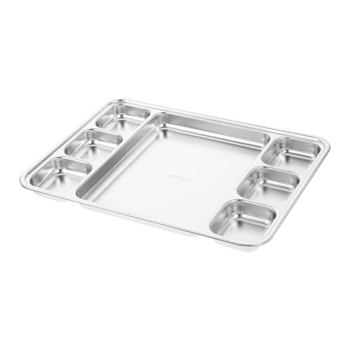Unomor Plates Compartment Serving Plate for Boys and Girls Camping Hiking Easy to Clean