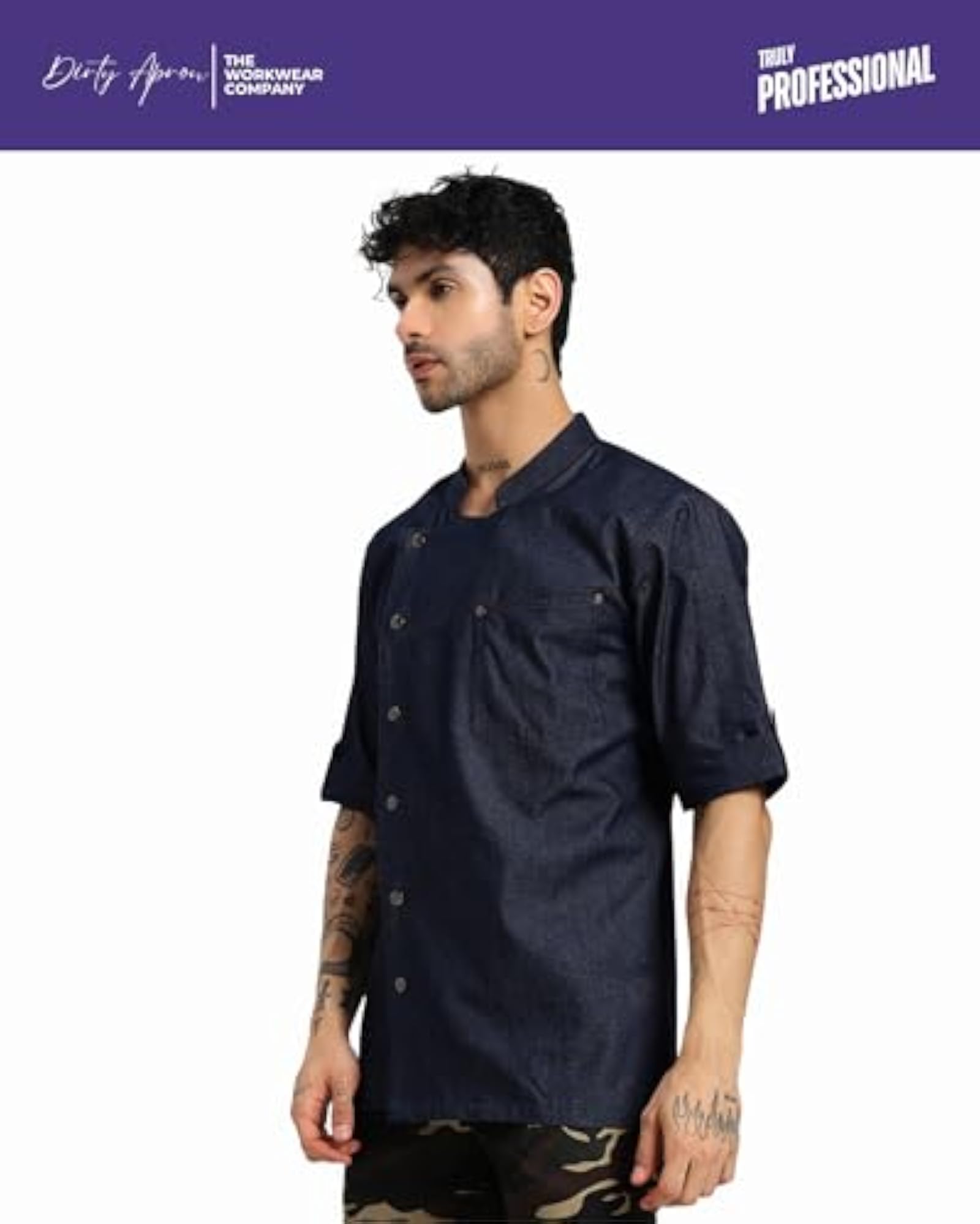 Men's Premium Chef Coat with Cross Pocket Design