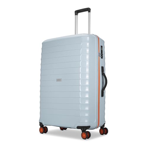 Image of Aristocrat Altitude 8 Wheel Large Size (Check-In) Hard Case Trolley Bag |Combination Lock |Tough And Durable Polypropylene Luggage |3 Year International Warranty| 78 CM Suitcase for Travel| Surf Spray