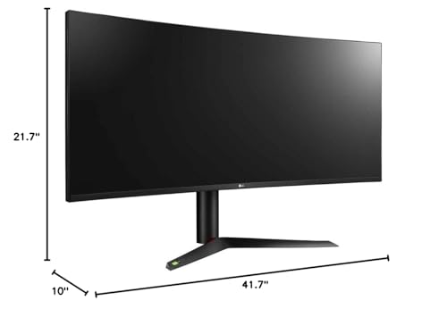 Image of LG 38GN95B-B 37.5 inch Nano IPS 1ms QHD (3840x1600) Curved Ultragear Gaming Monitor with 144Hz (160Hz Overclock) Refresh Rate, DisplayHDR 600, NVIDIA G-Sync Compatibility, Black