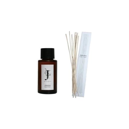 アートラボ(ART LAB)Songs of Nature アルファベット リードディフューザー 【J】ジャパニーズガーデン (Japanese Garden) 120ml　リードスティック付き