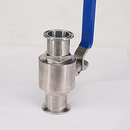 Válvula de bola abrazadera triple 1-1/2 acero inoxidable SS304 virola 38 mm para tubería 4