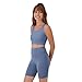 Hanes Sports Bra, Racerback Women, Stretch Pullover Crop Top with Cutout, Blue Dive, X Small