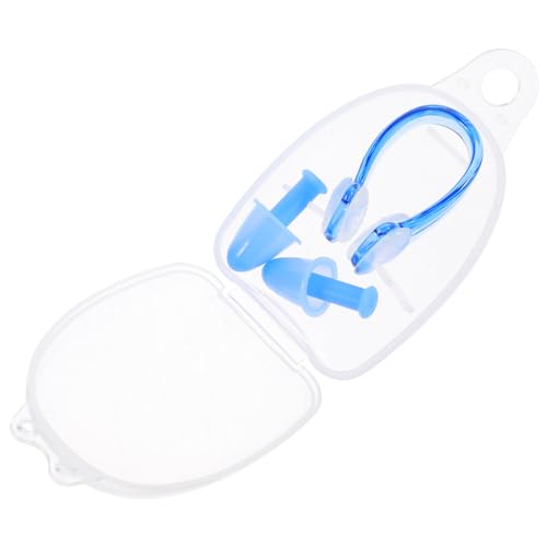 GRIRIW Practical Swimming Nose Clip for Adults Lightweight Comfortable Swimming Gear Leak Design Light Blue