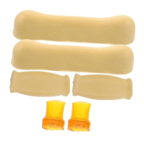 KOCKSHION 6pcs Crutch Accessories Ferret Hammock Gear Belt Sweat-absorbing Arm Sleeves Kit Belt Finger Guard Bow Elderly Crutches Gloves Outdoor Heavy Duty Rubber Cane Tips Plastic Yellow
