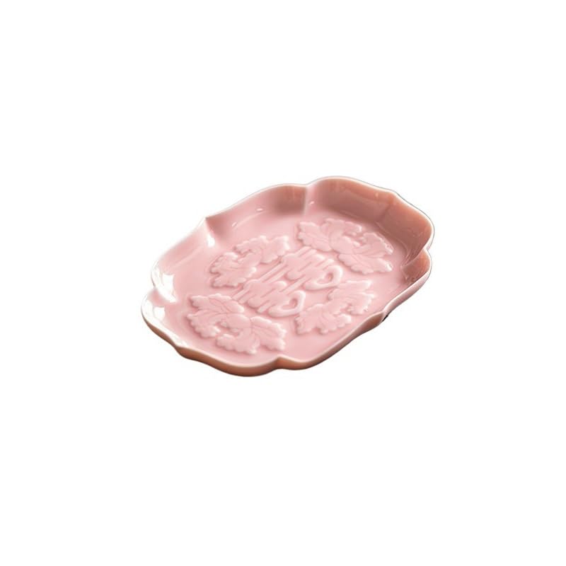 Chińska ceramiczna taca do serwowania retro - elegancka taca na herbatę i przekąski na wesela, festiwale i dekoracje - idealna do ciast i owoców - zastawa stołowa w stylu vintage