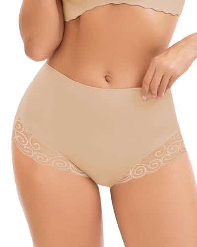 WOWENY Shapewear - Corpiño para mujer, con encaje, moldeador de figura, bragas para mujer, beige, XL WOWENY Shapewear - Corpiño para mujer, con encaje, moldeador de figura, bragas para mujer, beige, XL
