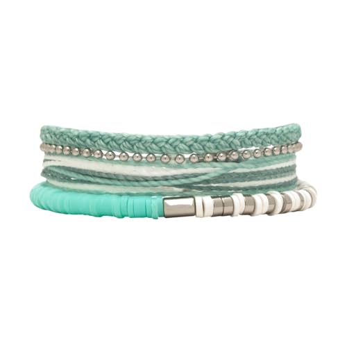 Pura Vida Bracelets Pack Seafoam Dreams Style Pack - 3-Piece Boho Bracelet Stack