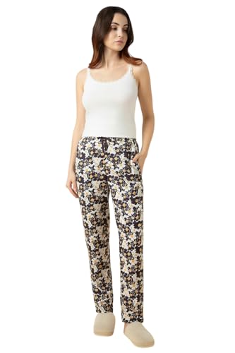 Image of Van Heusen Women's Printed Lounge Pants | Drawstrings & Side Pockets | Ultra Soft Fabric | Relaxed Fit | At home pyjamas | Everyday Comfort | Printed | Style 55306 | Available in Pack of 1 & 2