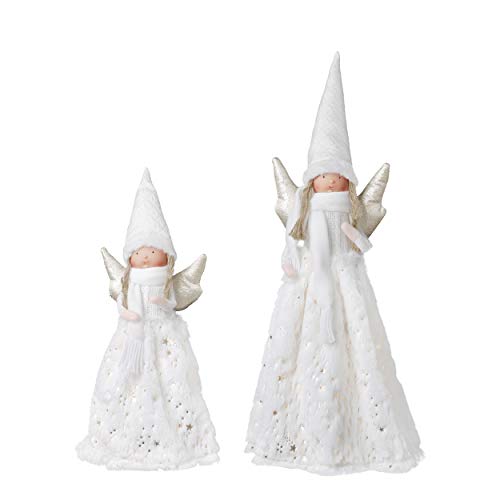 Valery Madelyn 2Pcs Adornos De Navidad Figuras Ángel, Decoraciones Muñeca de Navidad...