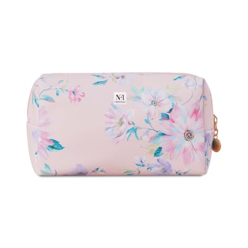 Image of NFI essentials Makeup Pouch Floral Print Cosmetic Pouch Vanity Case Jewellery Pouch Stationery Pencil Case Travel Organiser Travel Pouch