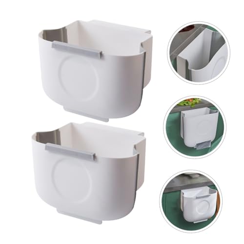 Caneca de basura plegable Tofficu 2 piezas 10L blanca miniatura 6