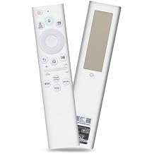 for Samsung Frame TV Solar Voice Remote, BN59-01391A, BT Rechargeable Remote Control with Solar Cell, Compatible with Neo QLED 4K 8K UHD Smart TVs 20212023, 4 Shortcut Keys White for Samsung TVs