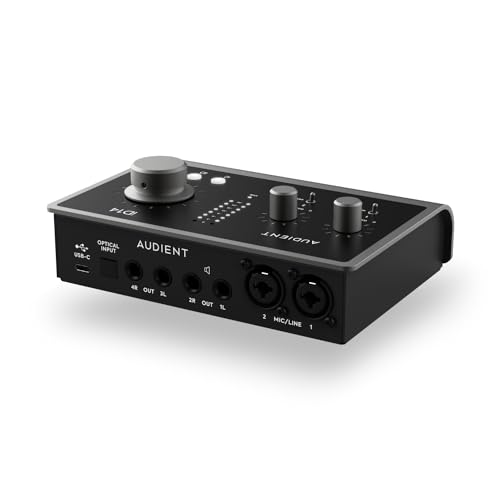 Image of Audient iD14 (MKII) 10in /6out High-Performance USB 3.0 Audio Interface with 2 Audient Preamps, Dual Headphone Outputs, 4 Line Outputs, ADAT Input, Monitor Controls & Free Software Bundle - Mac /Win /iOS