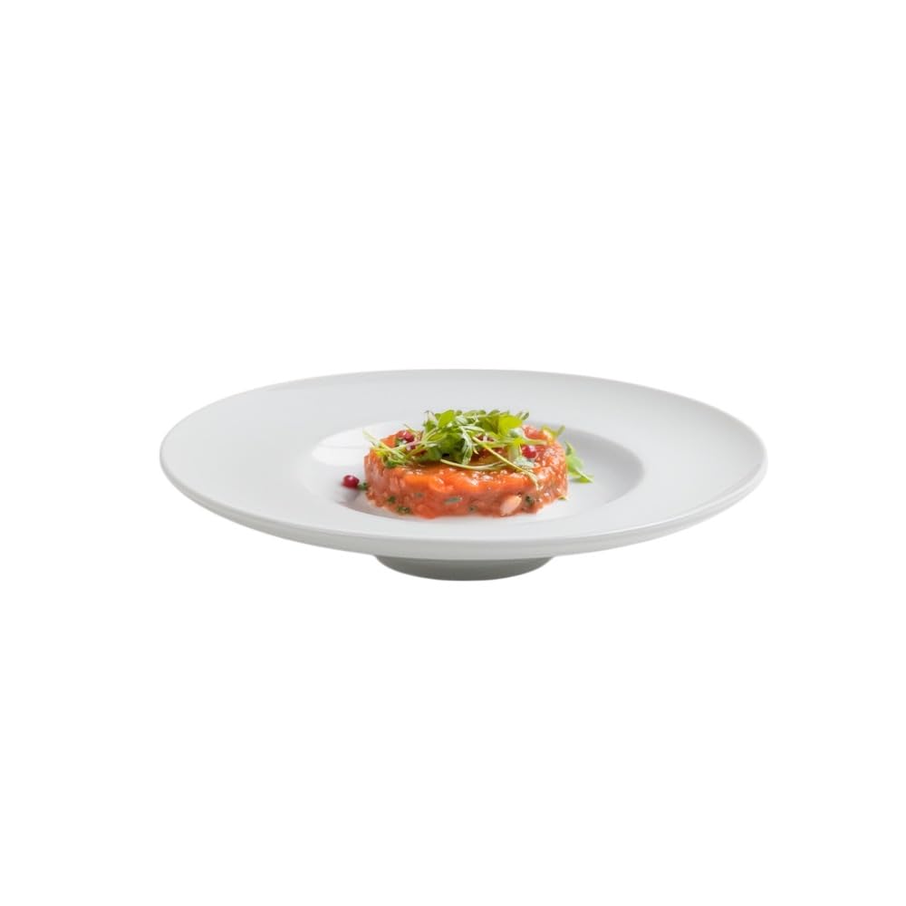 Holst Porzellan PBC 020 Carmen - Juego de platos gourmet (porcelana, 20 x 20 x 5 cm, 6 unidades), color blanco