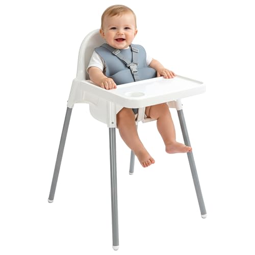 PLASTIMYR Tronas Bebe Light para 6 Meses a 3 Años hasta 15 kg – Silla de Comer para Bebe Resistente a Manchas, Bandeja Extraíble y Arnés de Seguridad - Trona Infantil Fácil de Limpiar 83x44x47 cm