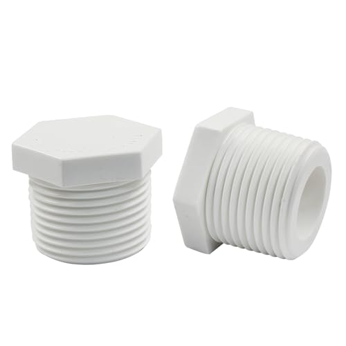 Image of 20Pcs White Plastic Water Heater Drain Plug Set, 3 /4 Inch NPT PVC Replacement Plug for RVs and Campers