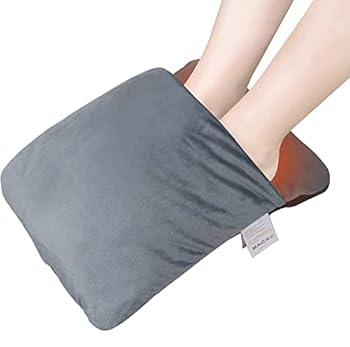 [SMOOTH HEAT THERAPY] Featured with fast heating technology, this foot heater provides extra warmth within seconds, promoting blood circulation, relieves muscle tension. Equipped with 12V2A DC adapter and 2.7meters / 8.8feet extend cord makes you a b...