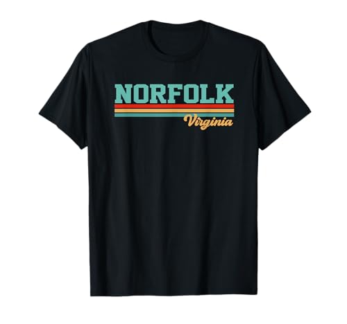 Retro Norfolk Virginia Camiseta