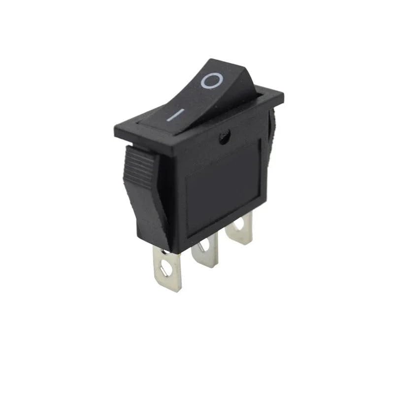 1 interruttore a bilanciere nero, 3 pin, barca, 2 posizioni, 15 A 250 V