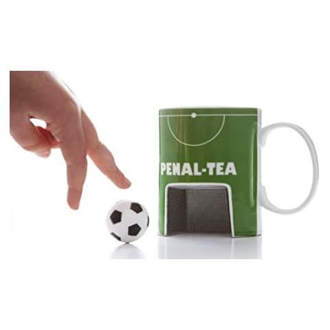 Taza de cerámica con portería interactiva y fútbol Cover