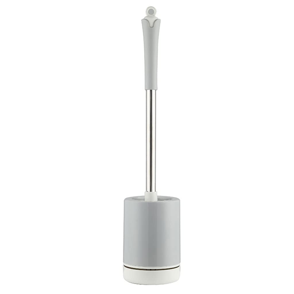 Toilet Cleaner Brush Toilet Brush Holder, Toilet Bowl Brush Holder with No-Slip Handle and Flexible Bristles Anti-Drip Quick Drying Holder Brush for Bathroom (Color : A) (A)