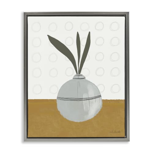 Leaf Sprigs Vase Botanical, 25 x 31 Inch Canvas in Floater Frame