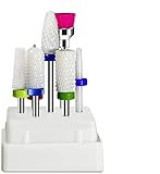 JEWHITENY Ceramic Nail Drill Bit Set Electric Nail Milling Cutter for Manicure Pedicure Nail Art Accessoires Tool Remove Nail Polish