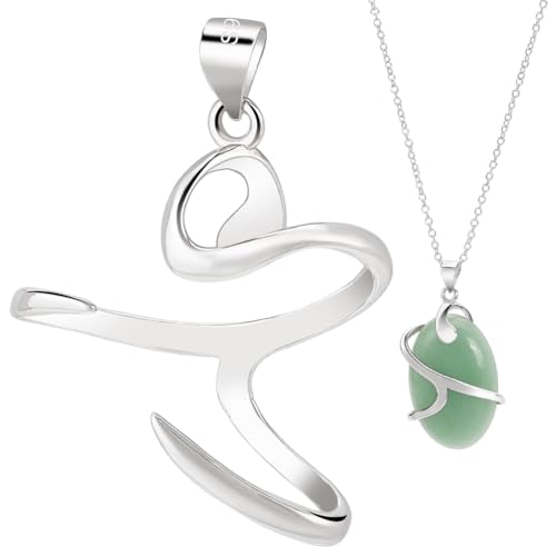 Base de pendentif en argent sterling 925 avec griffes pour sertissage de pierres précieuses