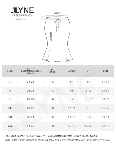 Image of ALYNE Women's Saree Shapewear Petticoat - Blended Full-Elastic Comfort for Perfect Saree Draping for Women.