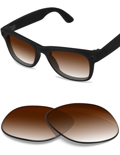 Image of BLAZERBUCK Photochromic Replacement Lenses Compatible with Ray-Ban Meta Wayfarer RW4008 | RW4012 (Gen 2) 53mm Smart Glasses