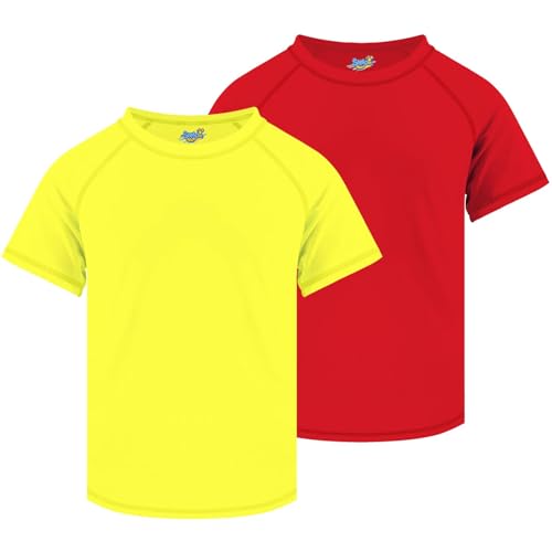 Image of Semois Boys Rash Guard Swim Shirt Short Sleeve Swimwear Toddler Kids Youth Rashguard Water Shirt UPF+ 50 Quick Dry Shirt
